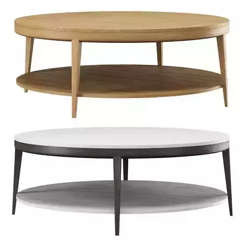 Trestle Round Coffee Table by HBF studio 