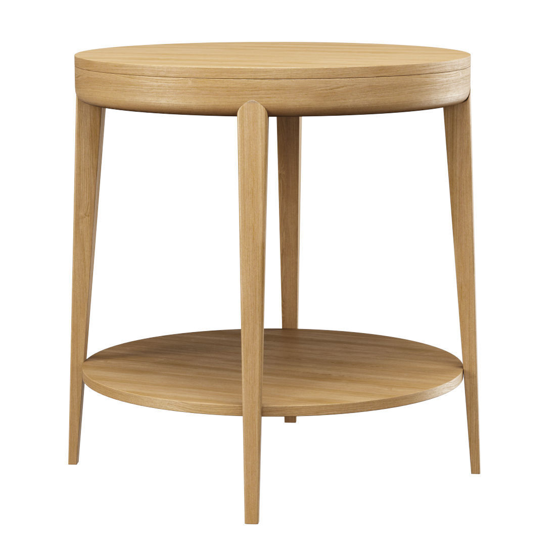 Trestle Round Side Table by HBF studio  Low-poly 3D model_1
