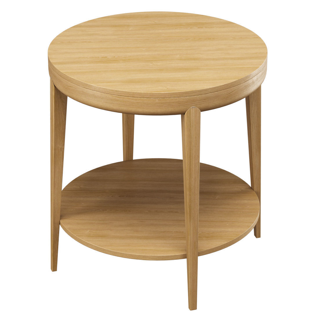 Trestle Round Side Table by HBF studio  Low-poly 3D model_3