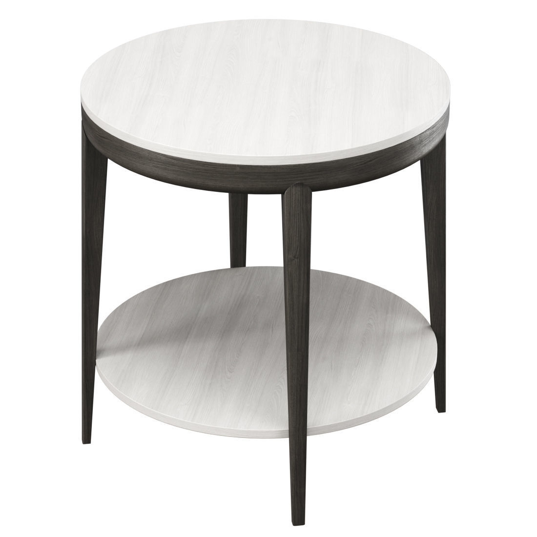 Trestle Round Side Table by HBF studio  Low-poly 3D model_4