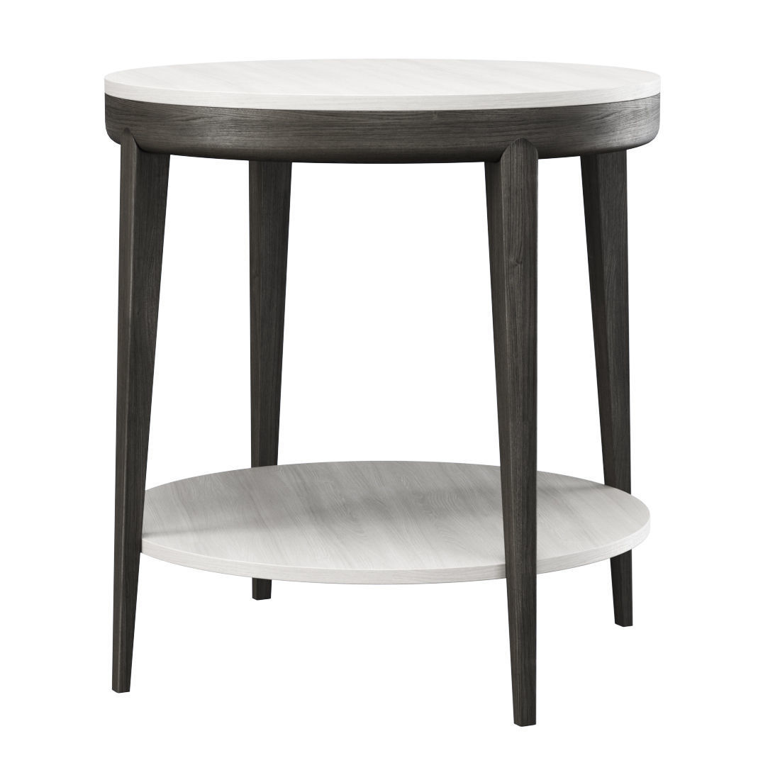 Trestle Round Side Table by HBF studio  Low-poly 3D model_2