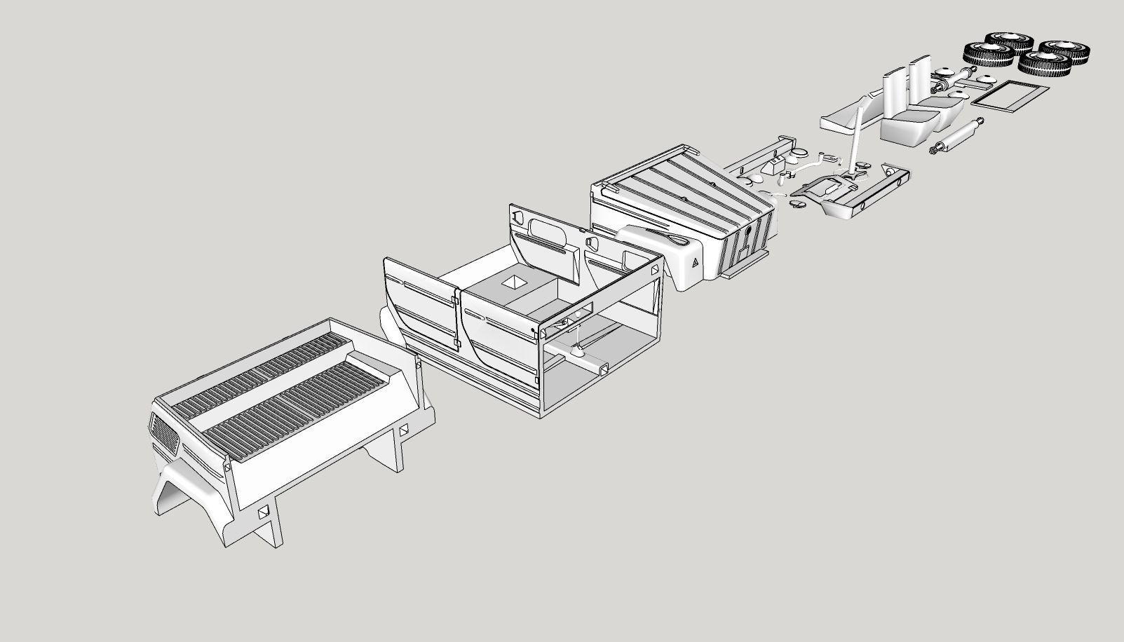Volkswagen Safari or Thing PRINTABLE scale 1 to 10 3D print model_1