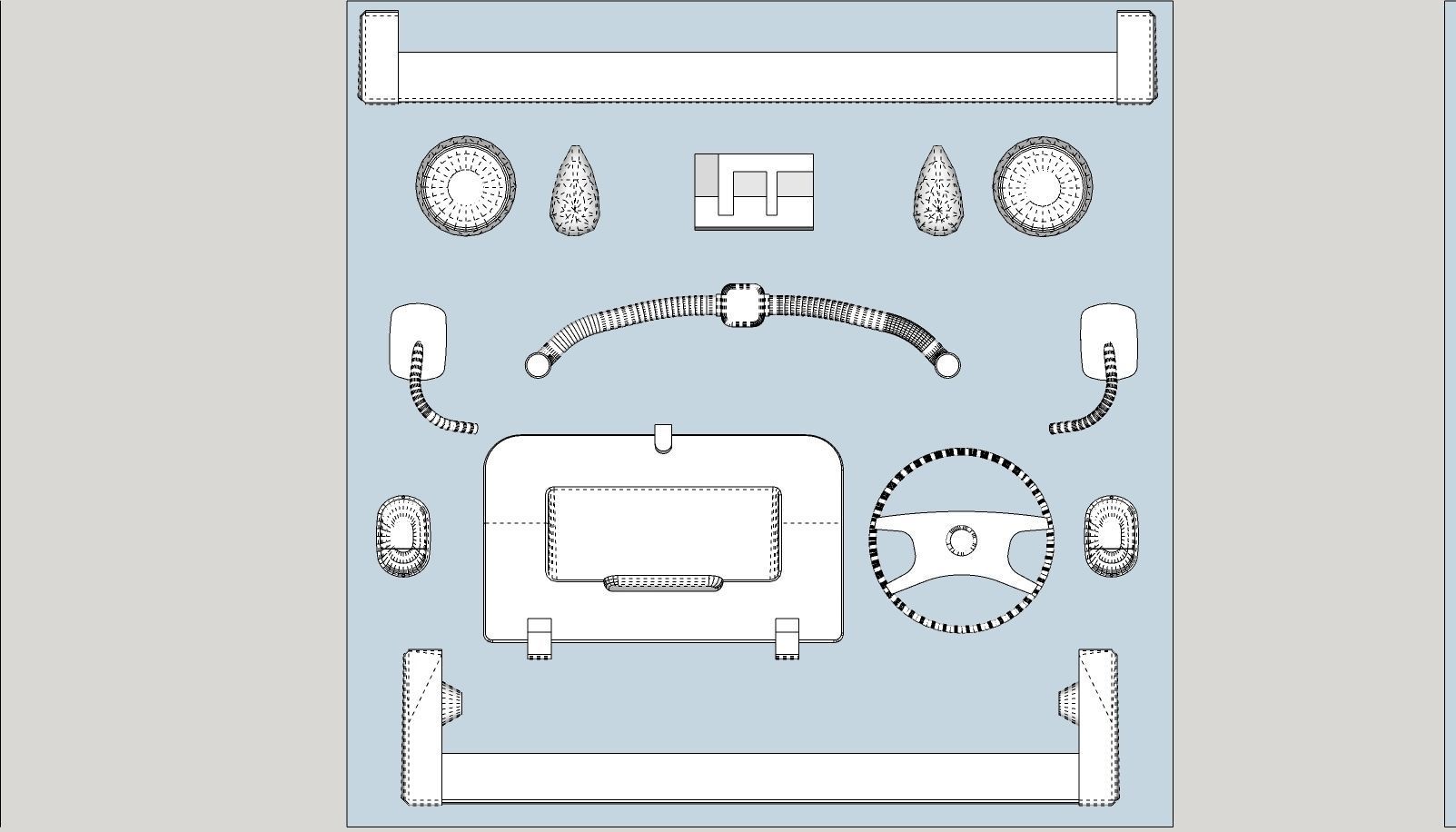 Volkswagen Safari or Thing PRINTABLE scale 1 to 10 3D print model_6