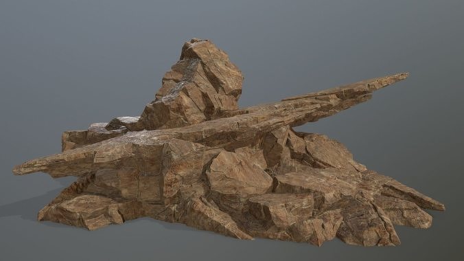 desert rocks  Low-poly 3D model