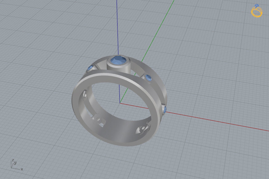 Man Ring 04 3D print model_7