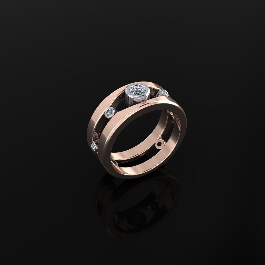 Man Ring 04 3D print model_2