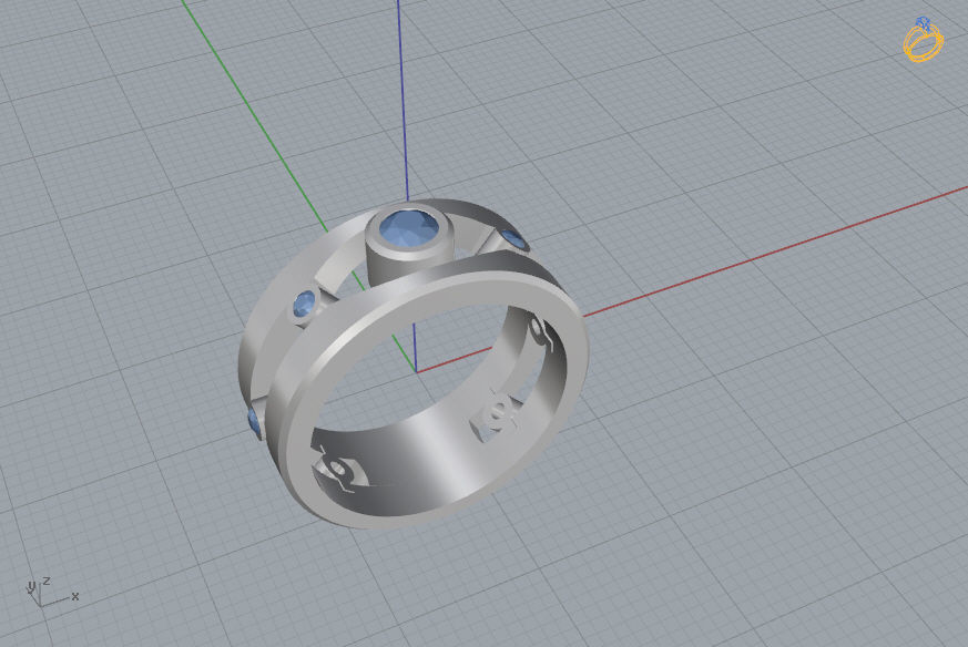 Man Ring 04 3D print model_12