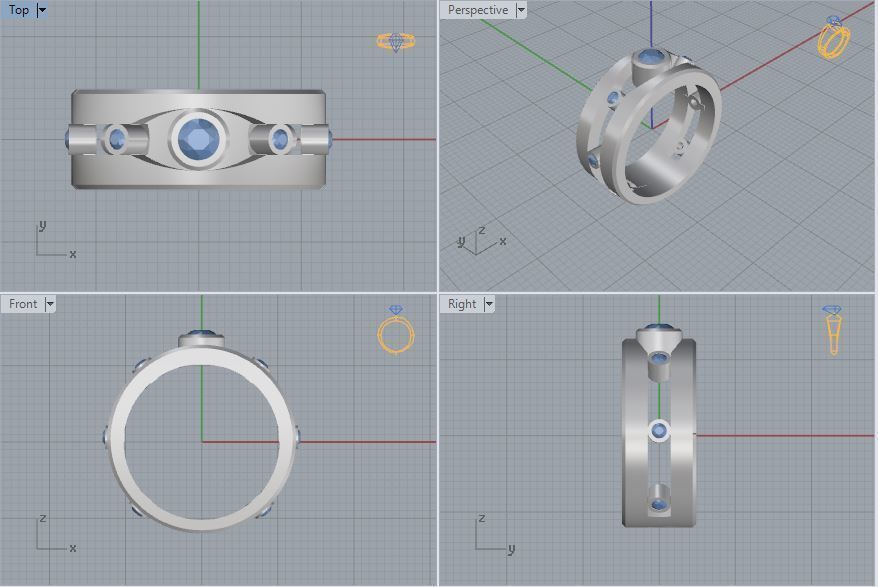 Man Ring 04 3D print model_5