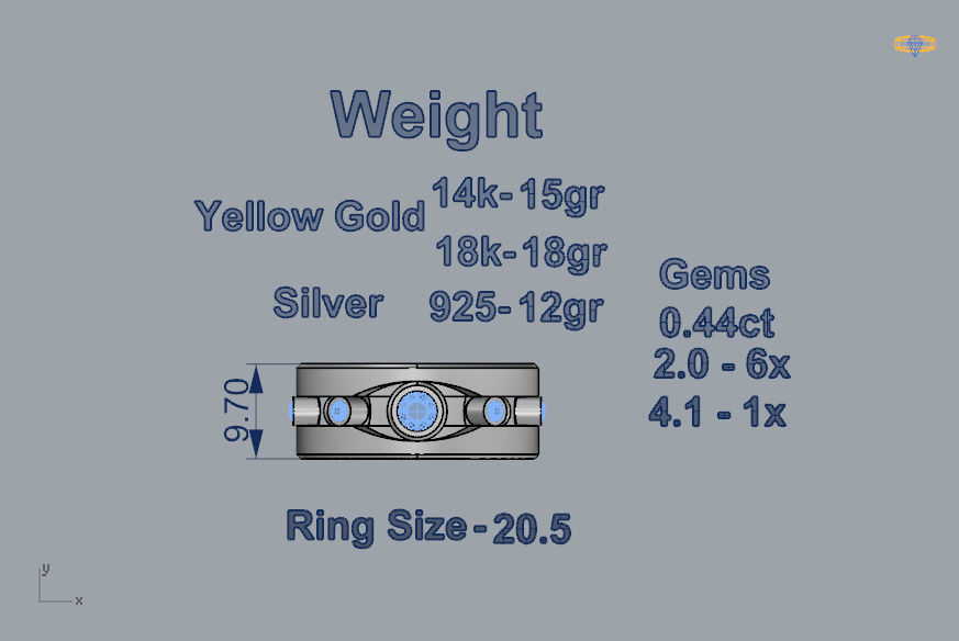 Man Ring 04 3D print model_3