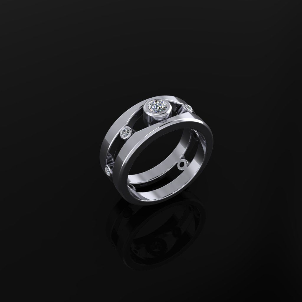 Man Ring 04 3D print model_1