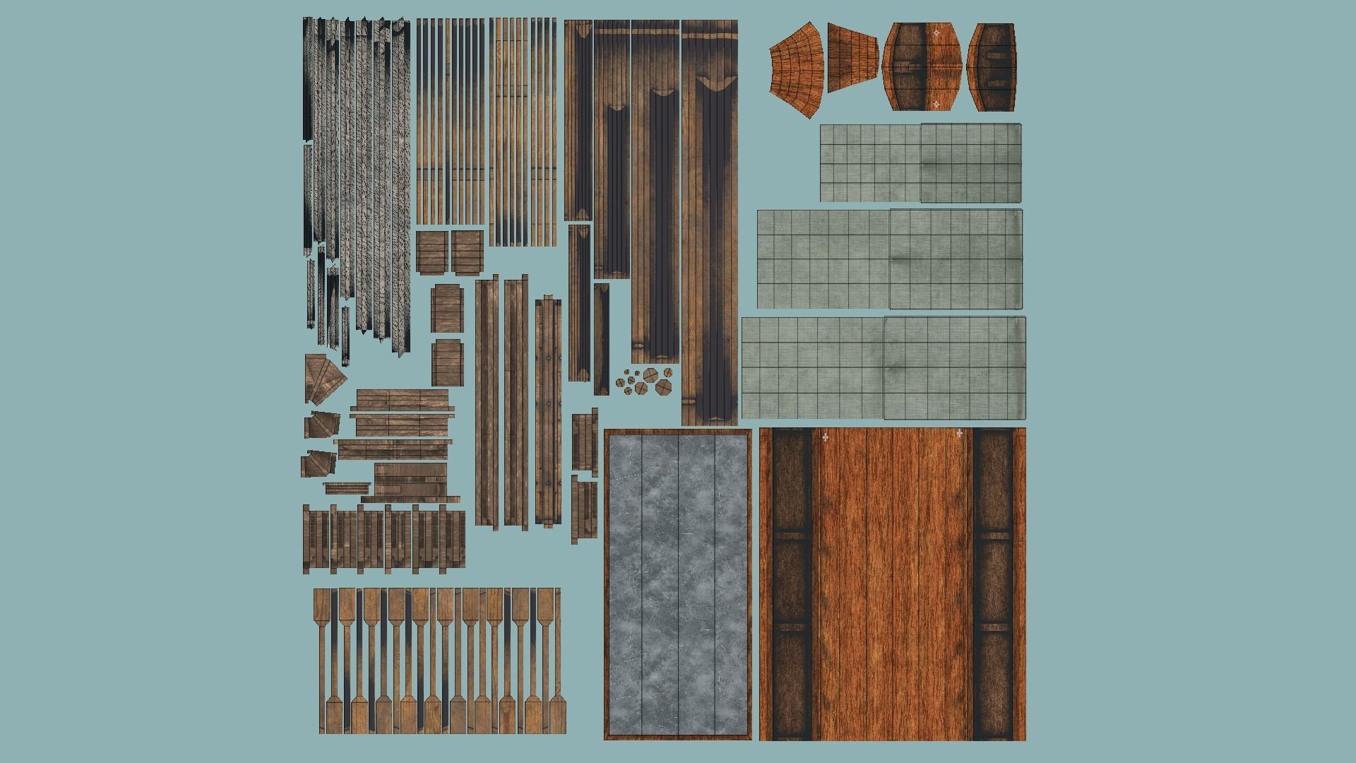 Korean Turtle Ship - Medieval Warship 02 Low-poly 3D model_10