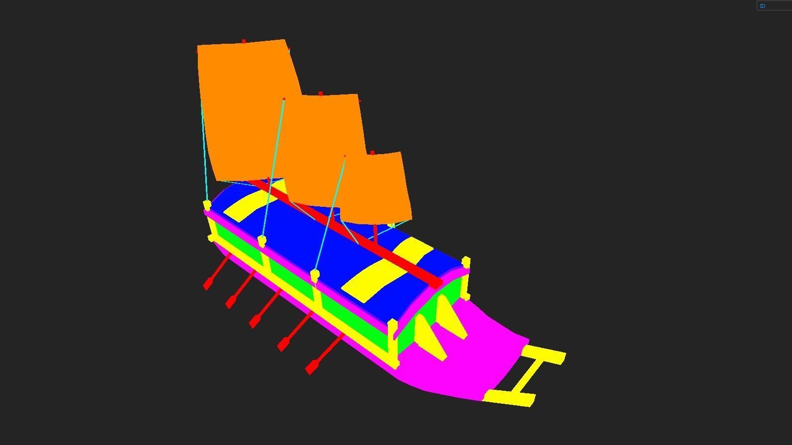 Korean Turtle Ship - Medieval Warship 02 Low-poly 3D model_14