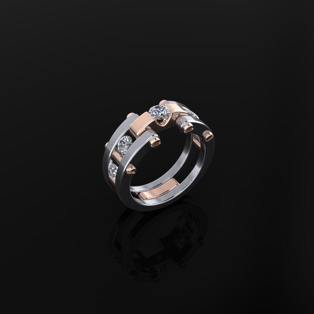 Man Ring 09 3D print model_1