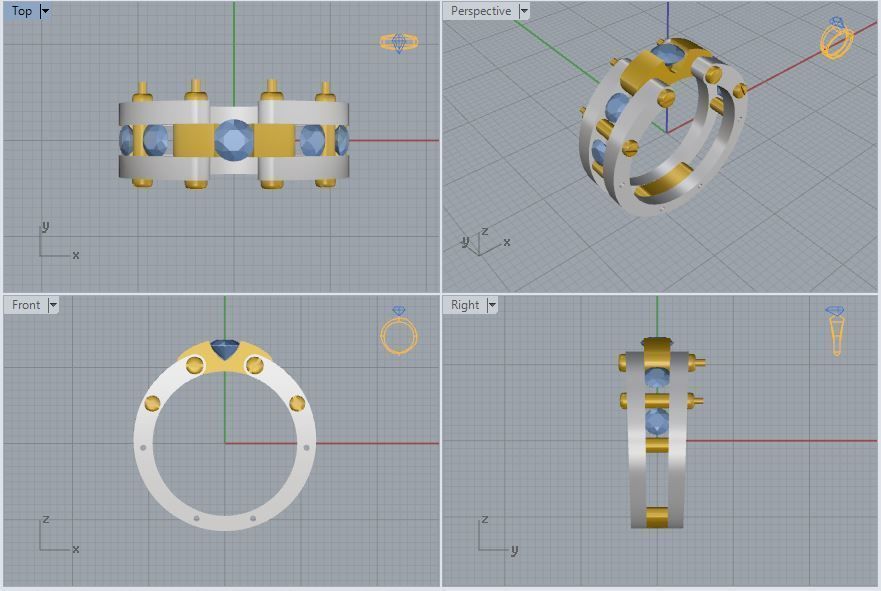 Man Ring 09 3D print model_5