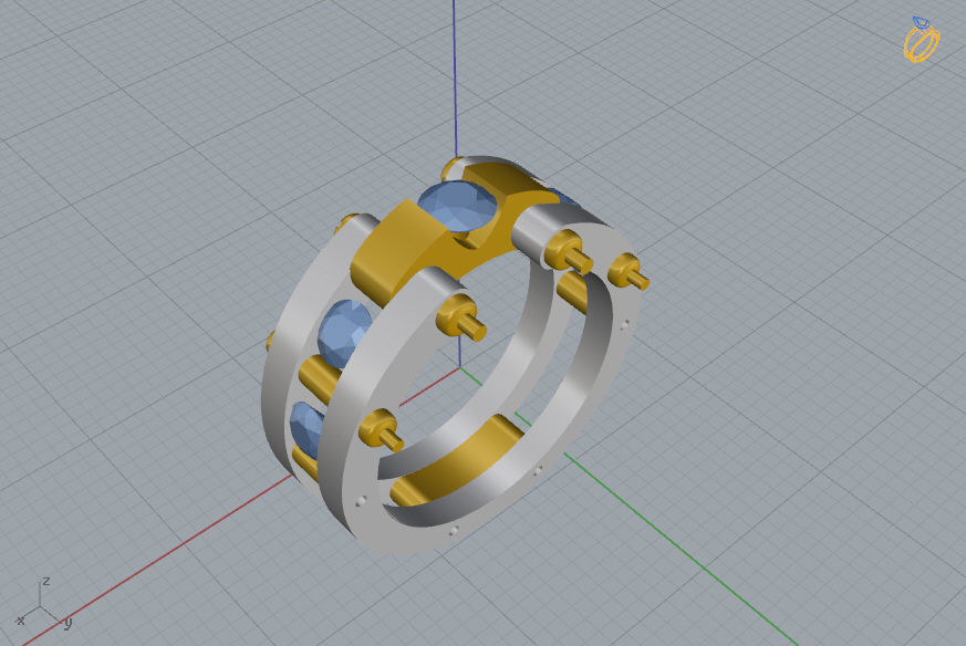 Man Ring 09 3D print model_9