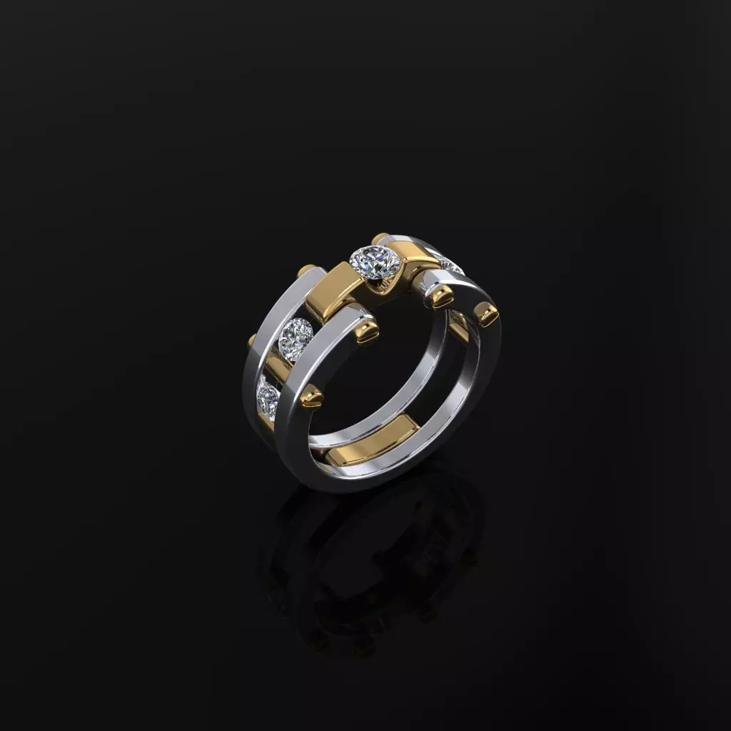 Man Ring 09 3D print model_0