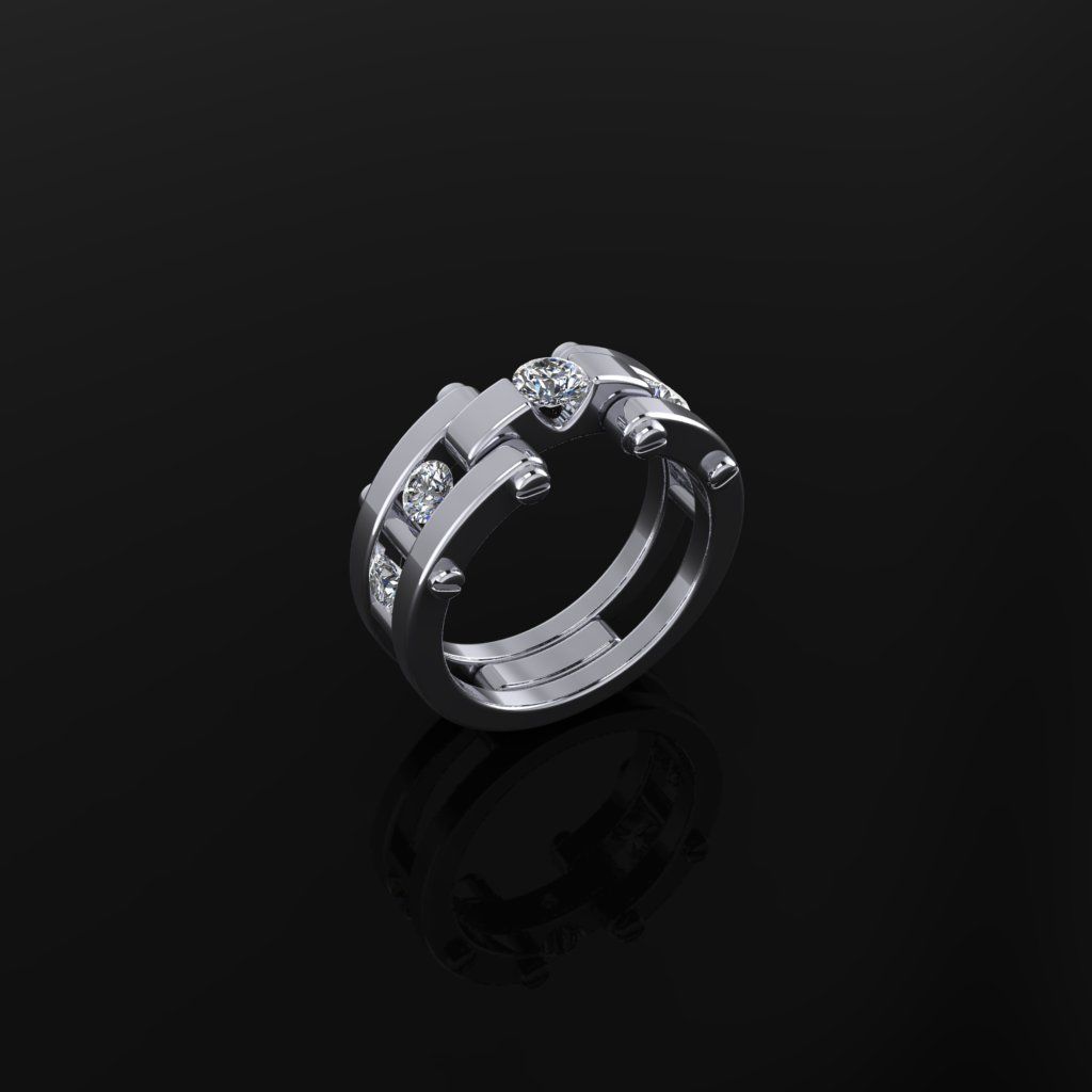 Man Ring 09 3D print model_2