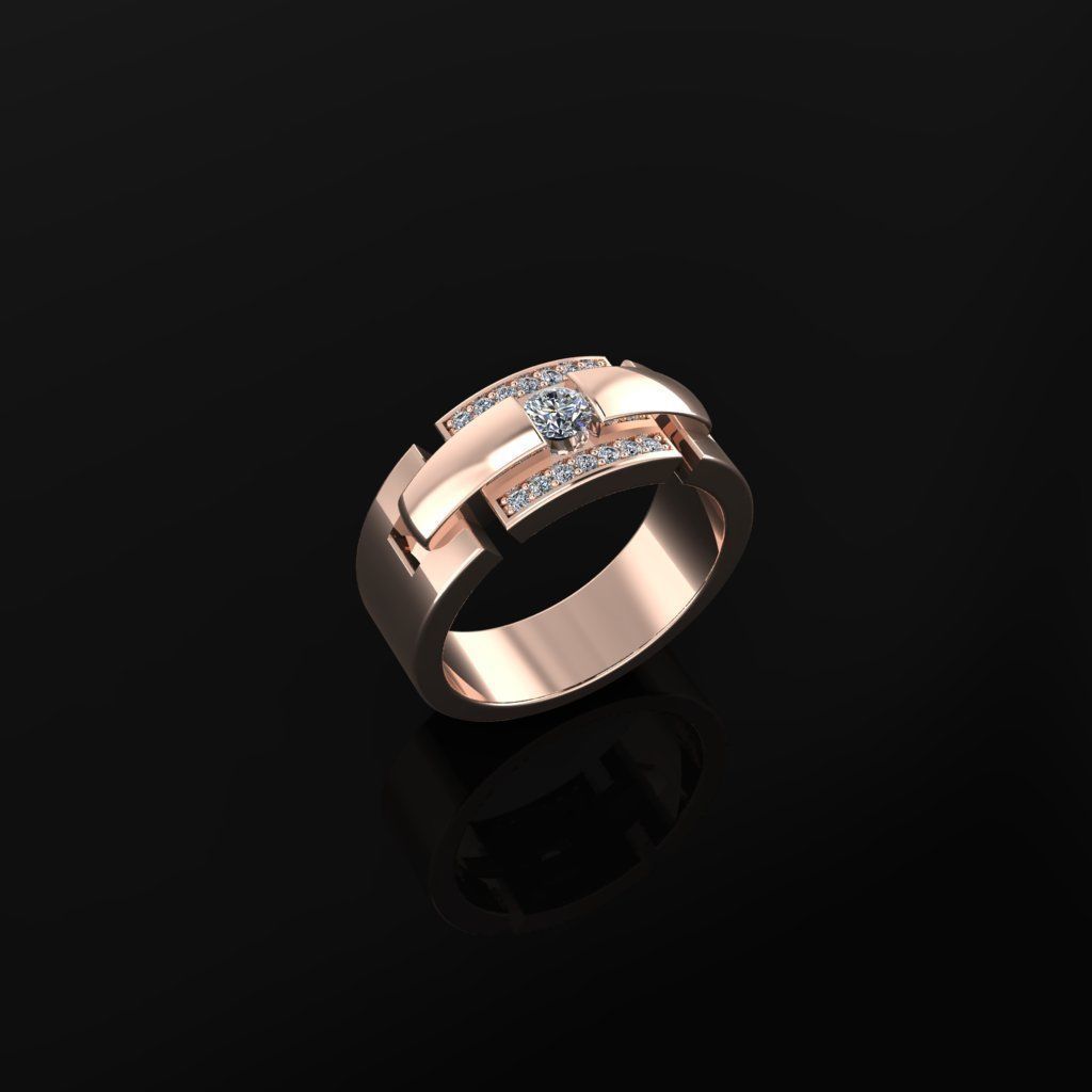 Man Ring 12 3D print model_3