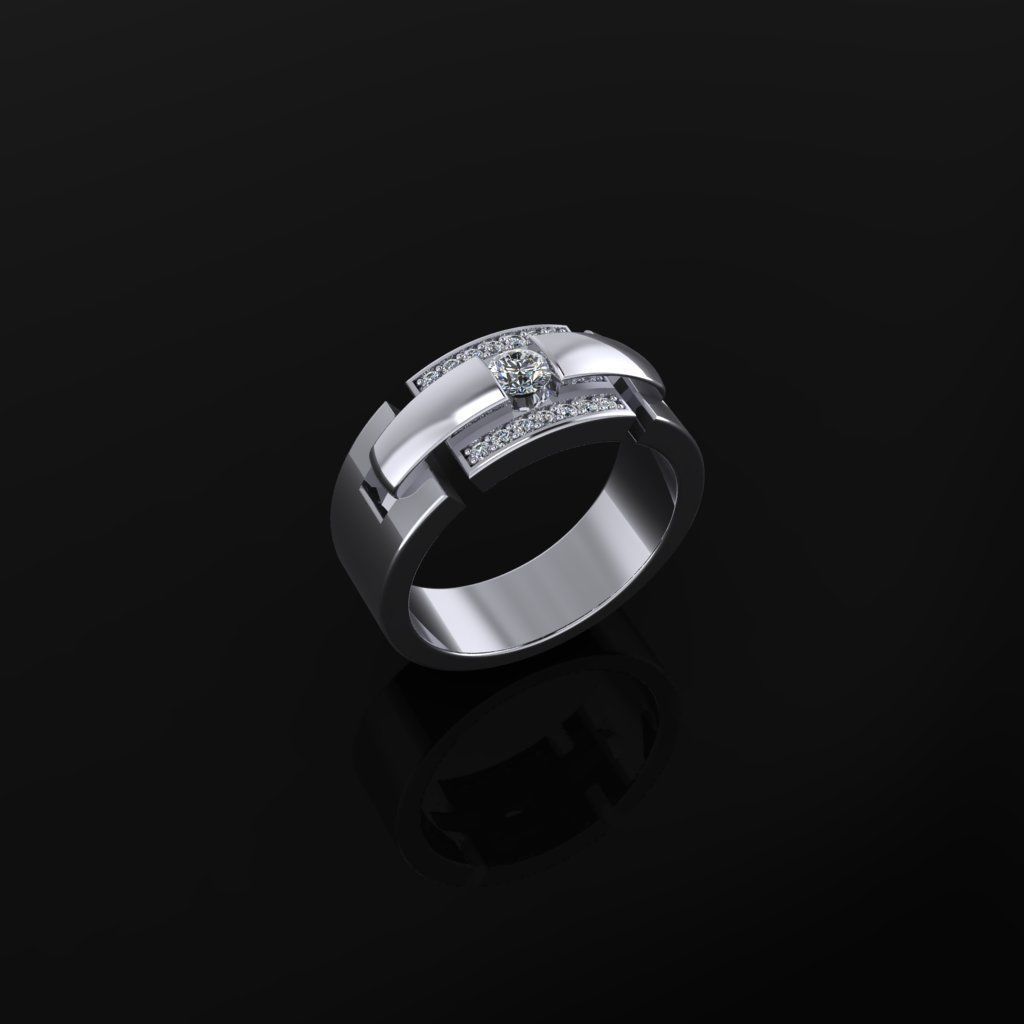 Man Ring 12 3D print model_2