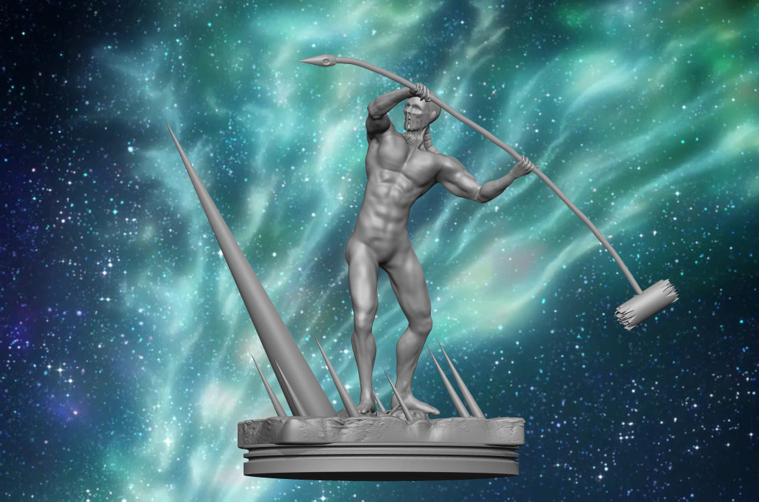 Tita War Hammer  3D print model_9