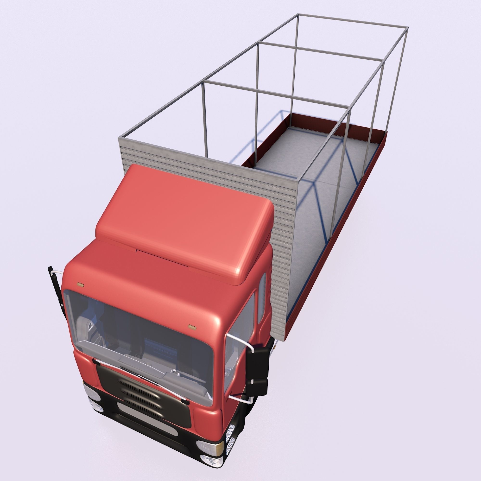 Truck with sides and stands 3D model_10