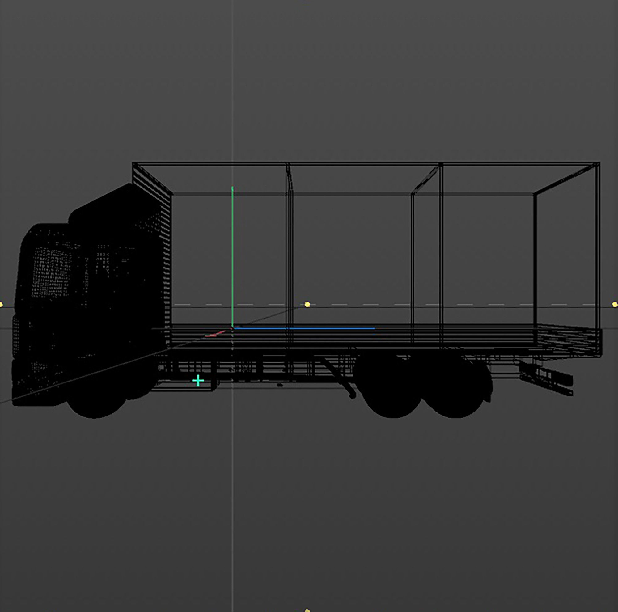Truck with sides and stands 3D model_17