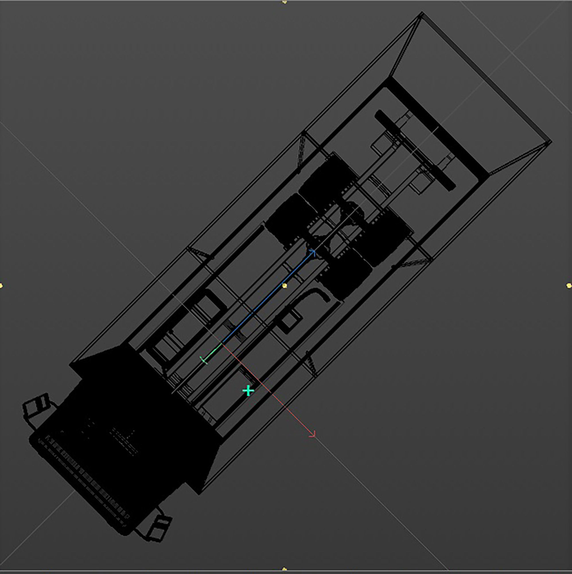 Truck with sides and stands 3D model_18