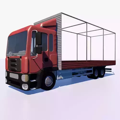 Truck with sides and stands 3D model