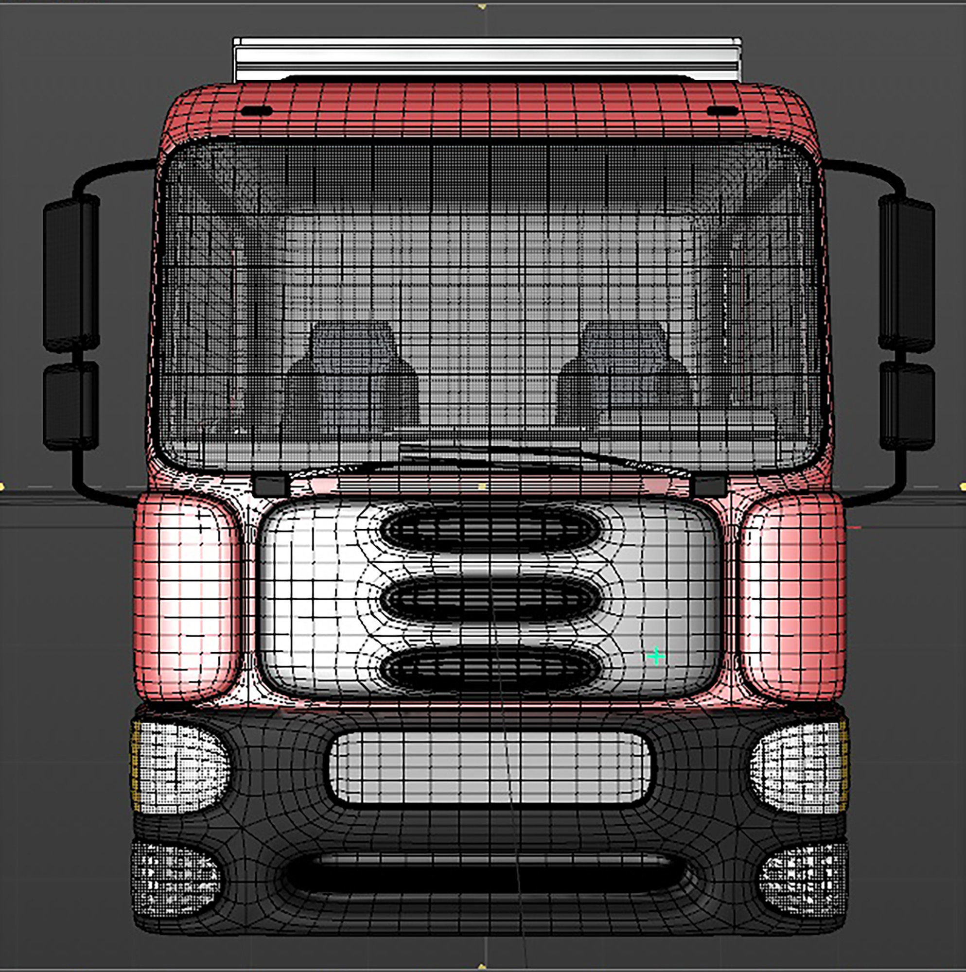 Truck with sides and stands 3D model_15
