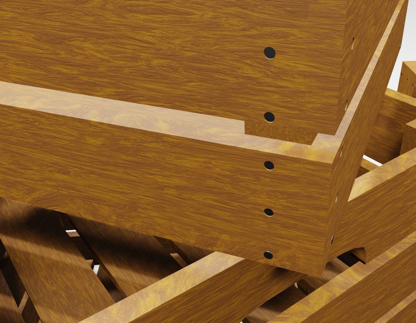 Wood Boxes  3D model_3