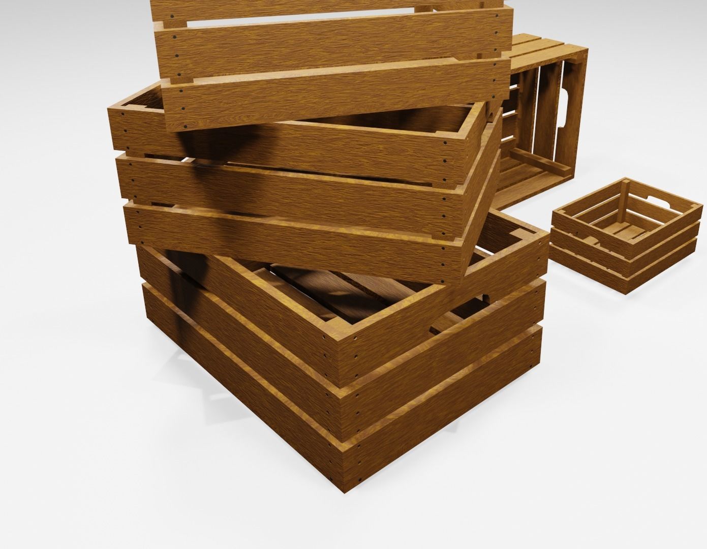 Wood Boxes  3D model_12