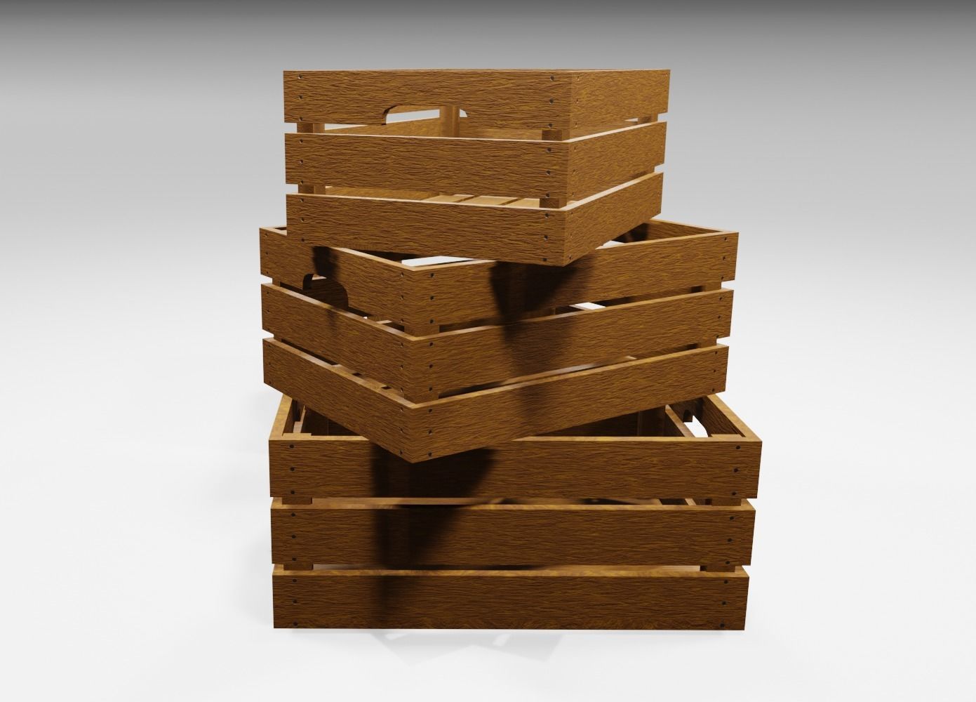 Wood Boxes  3D model_9