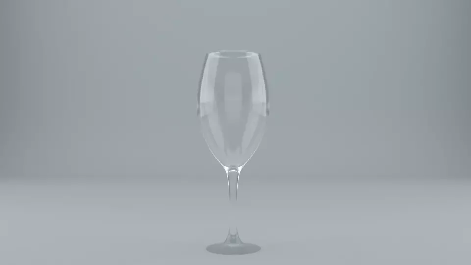 simple stemmed glass Low-poly 3D model_0