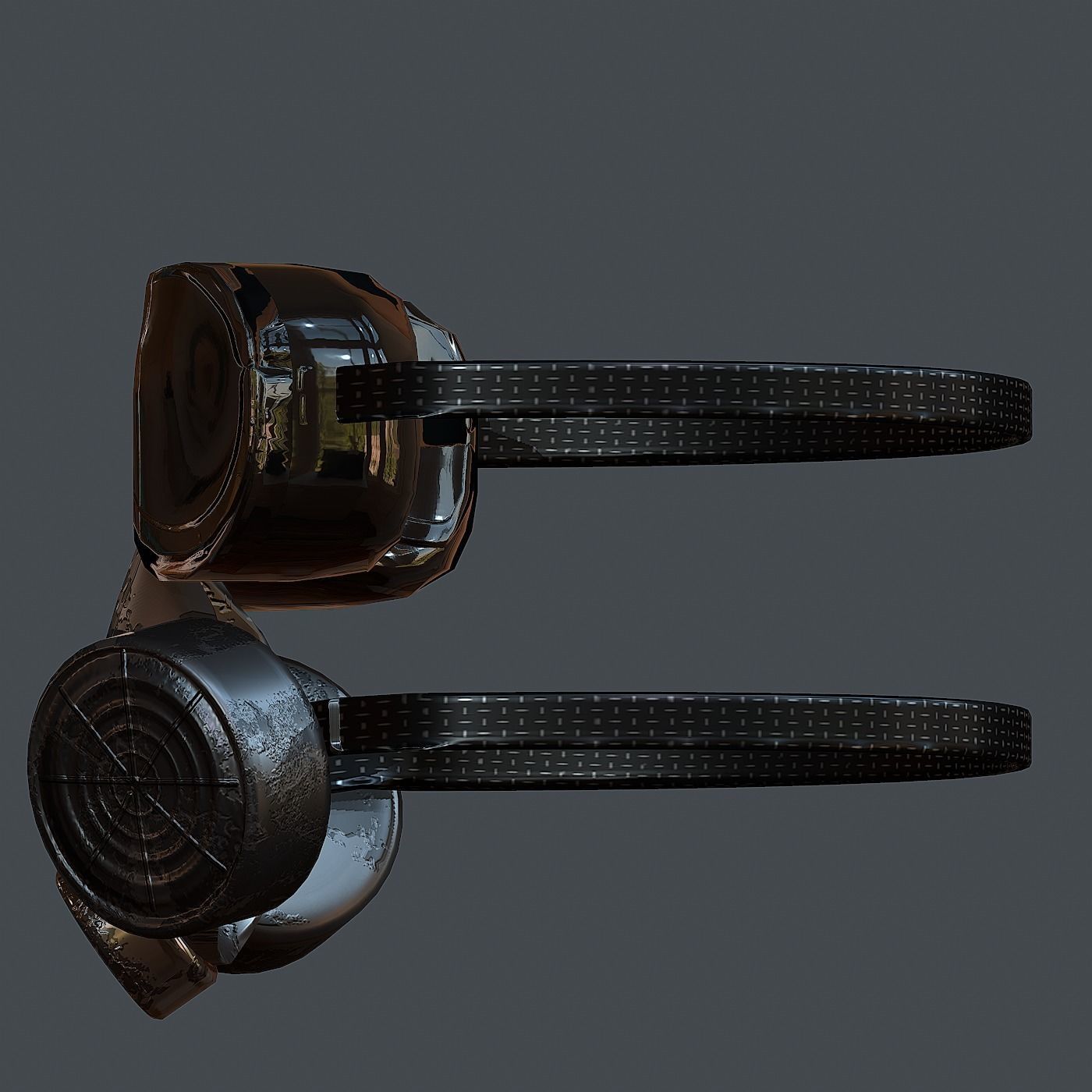 Gas mask helmet 3d model scifi Low-poly Low-poly 3D model Low-poly 3D model_6