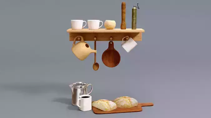 Wooden Kitchen Decoration Set