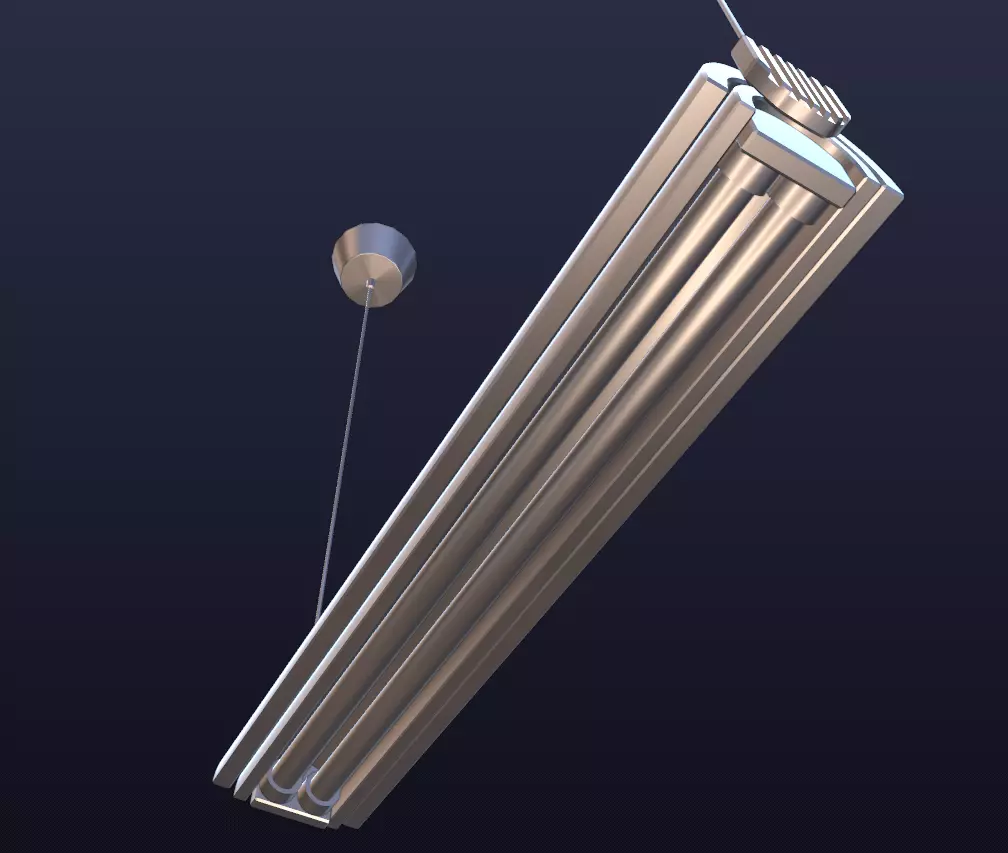 Fluorescent ceiling light 3D model