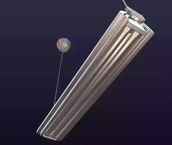 Fluorescent ceiling light 3D model
