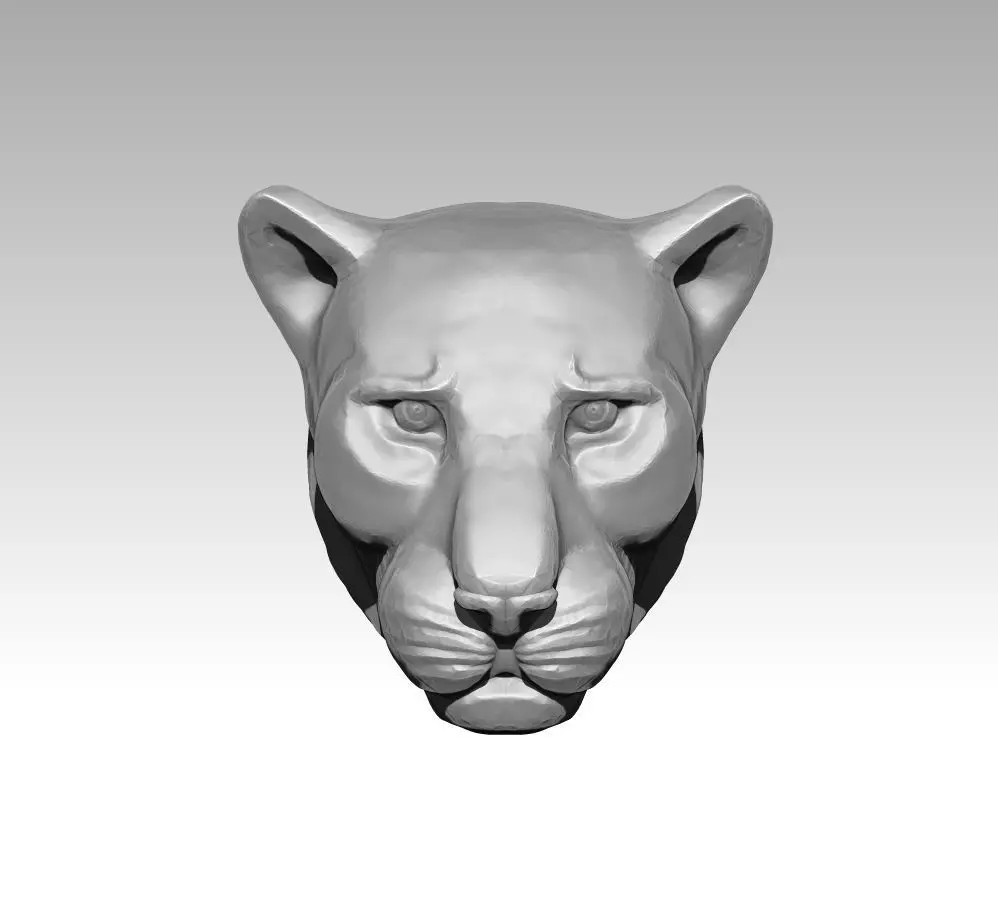 Tiger head 3D print model_0