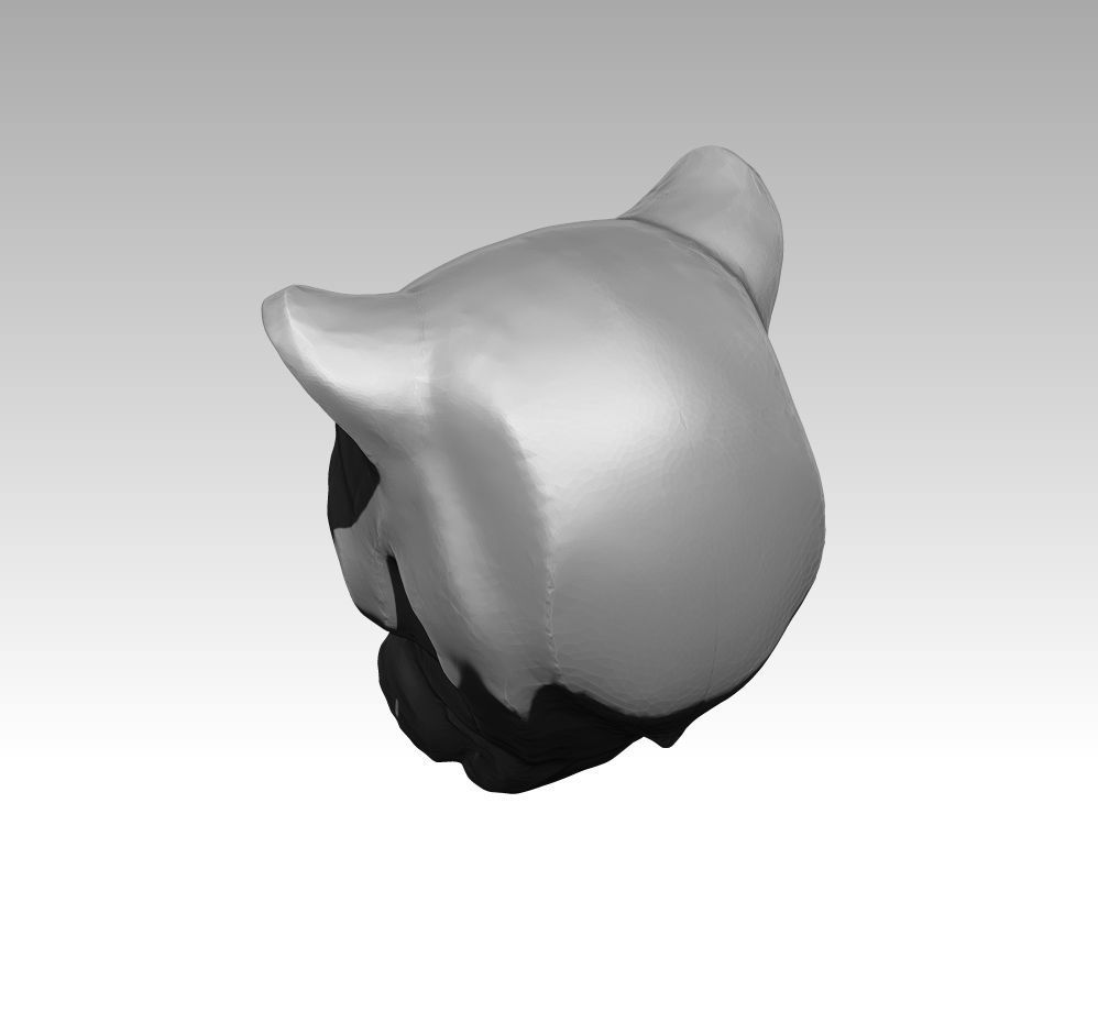 Tiger head 3D print model_3
