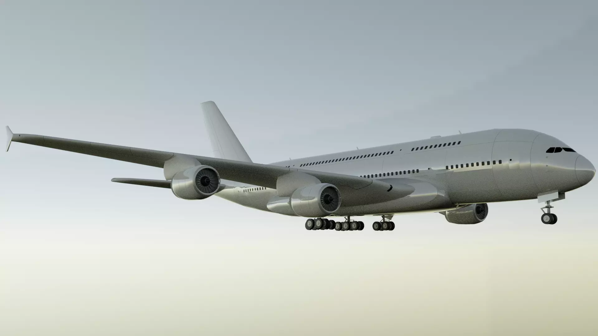 Airbus A380-800 3D model_0