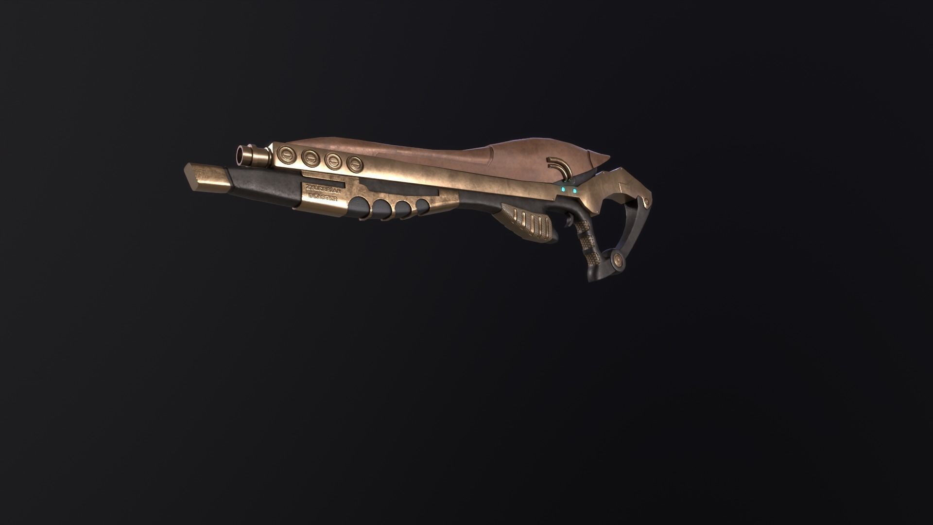 ZYGERRIAN BLASTER STAR WARS CLONE WARS Low-poly 3D model_8