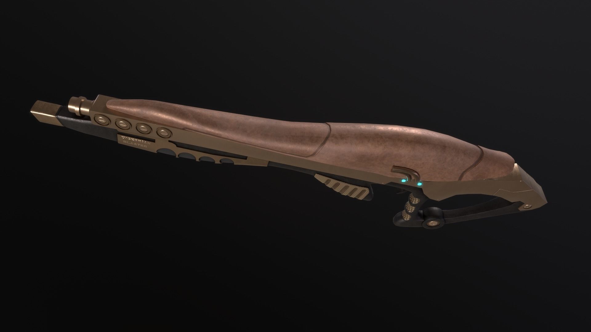 ZYGERRIAN BLASTER STAR WARS CLONE WARS Low-poly 3D model_3