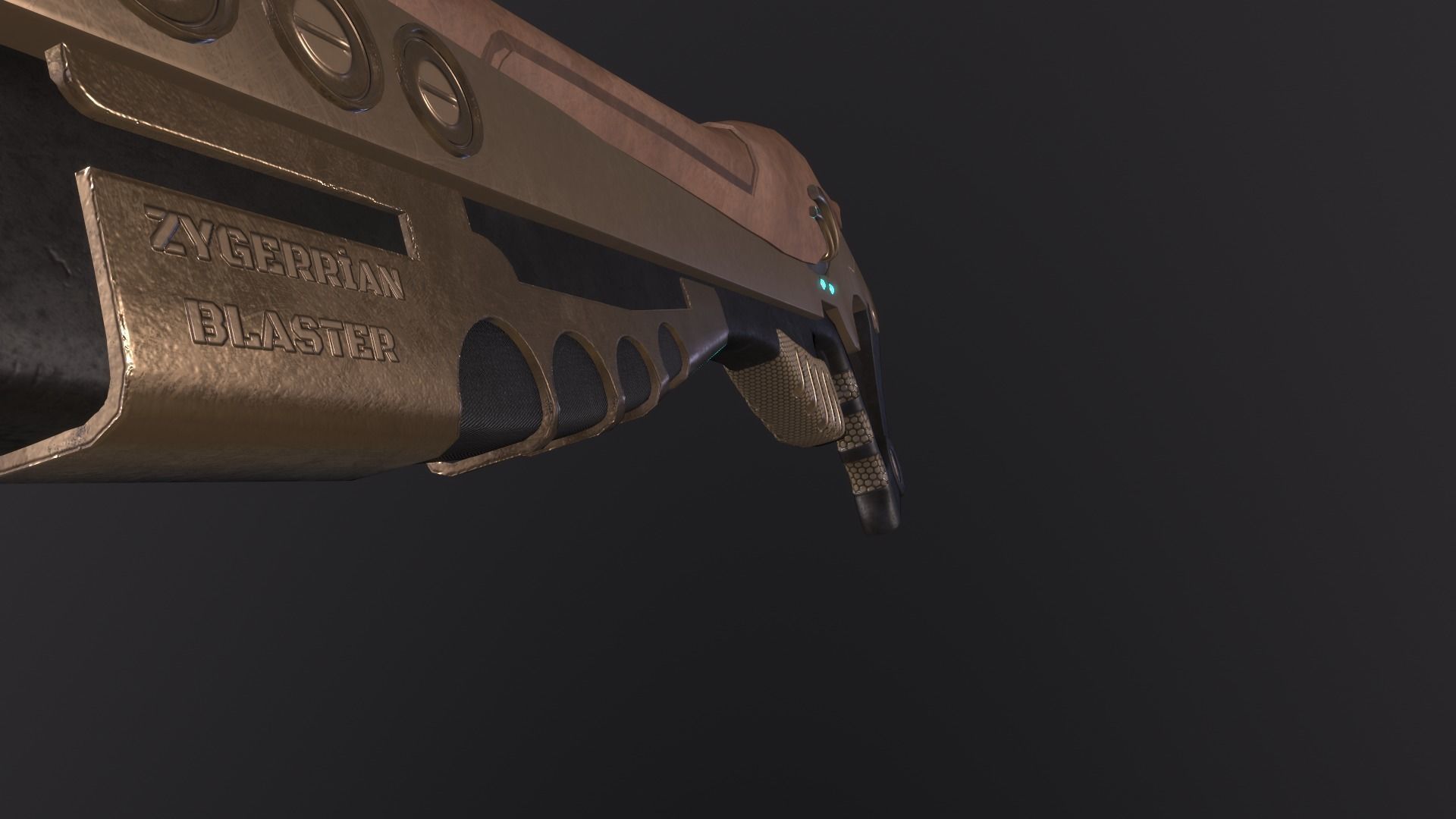 ZYGERRIAN BLASTER STAR WARS CLONE WARS Low-poly 3D model_4