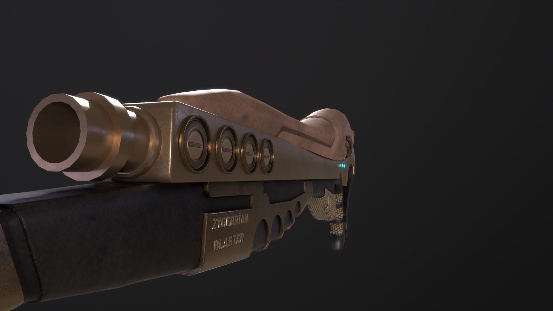 ZYGERRIAN BLASTER STAR WARS CLONE WARS Low-poly 3D model_12