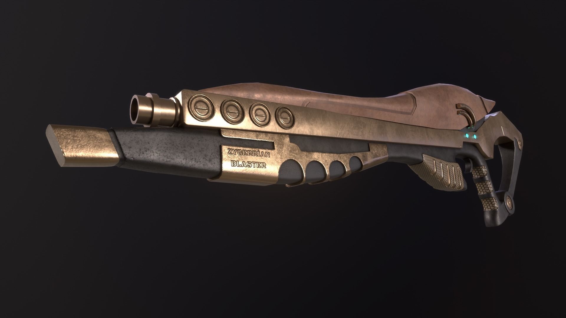 ZYGERRIAN BLASTER STAR WARS CLONE WARS Low-poly 3D model_9