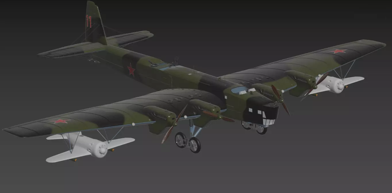 Tupolev TB3 3D model_0