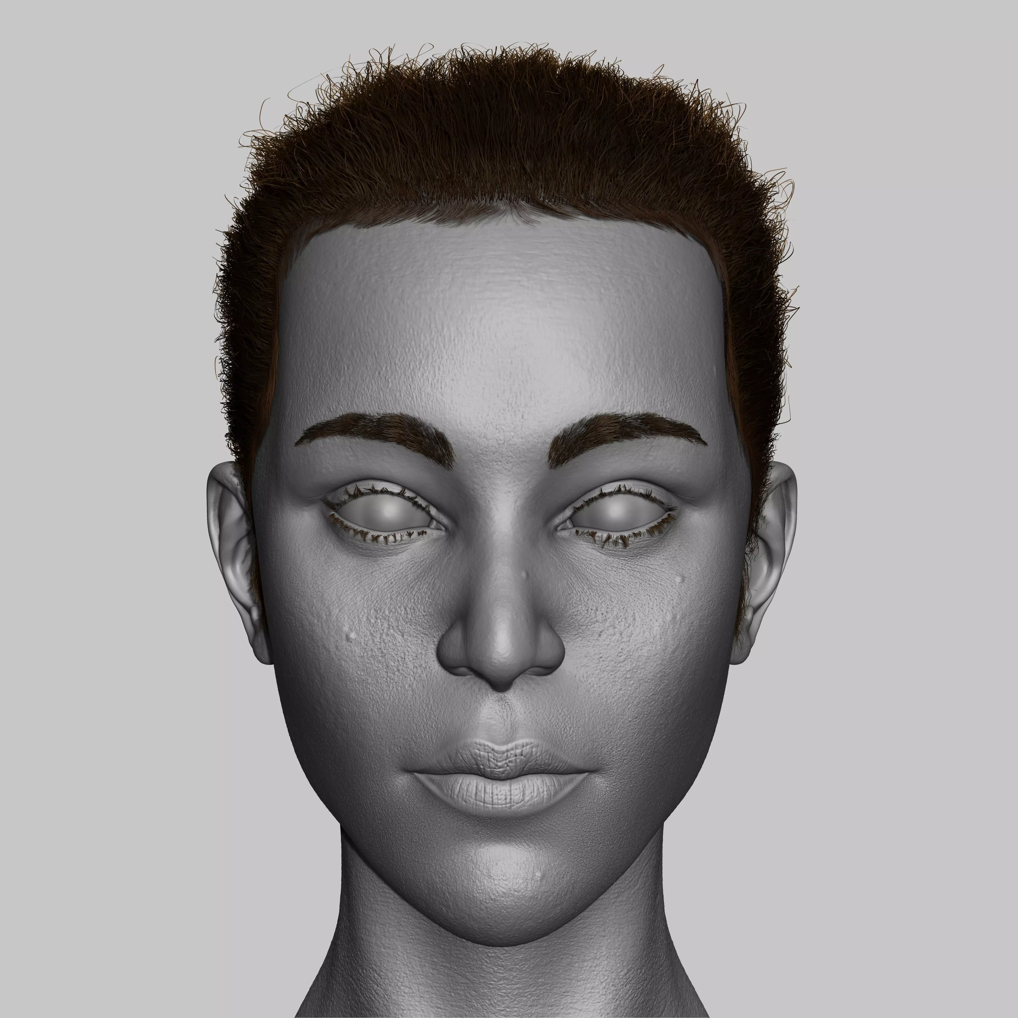 Female Head 01 Free 3D model