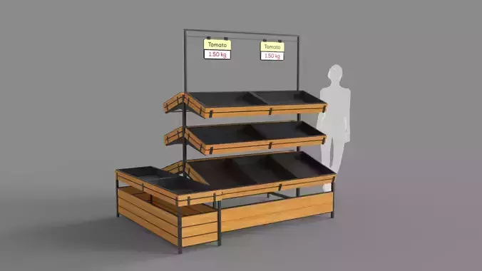 Vegetables Display Stand 3D model