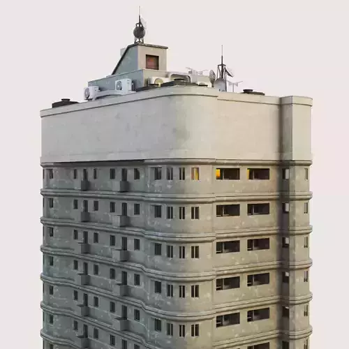 Building Skyscraper City Town Downtown Office Space Work Street