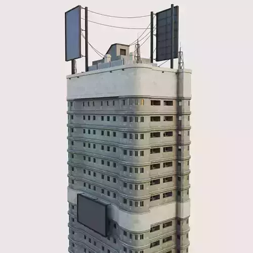 Building Skyscraper City Town Downtown Office Space Work Street